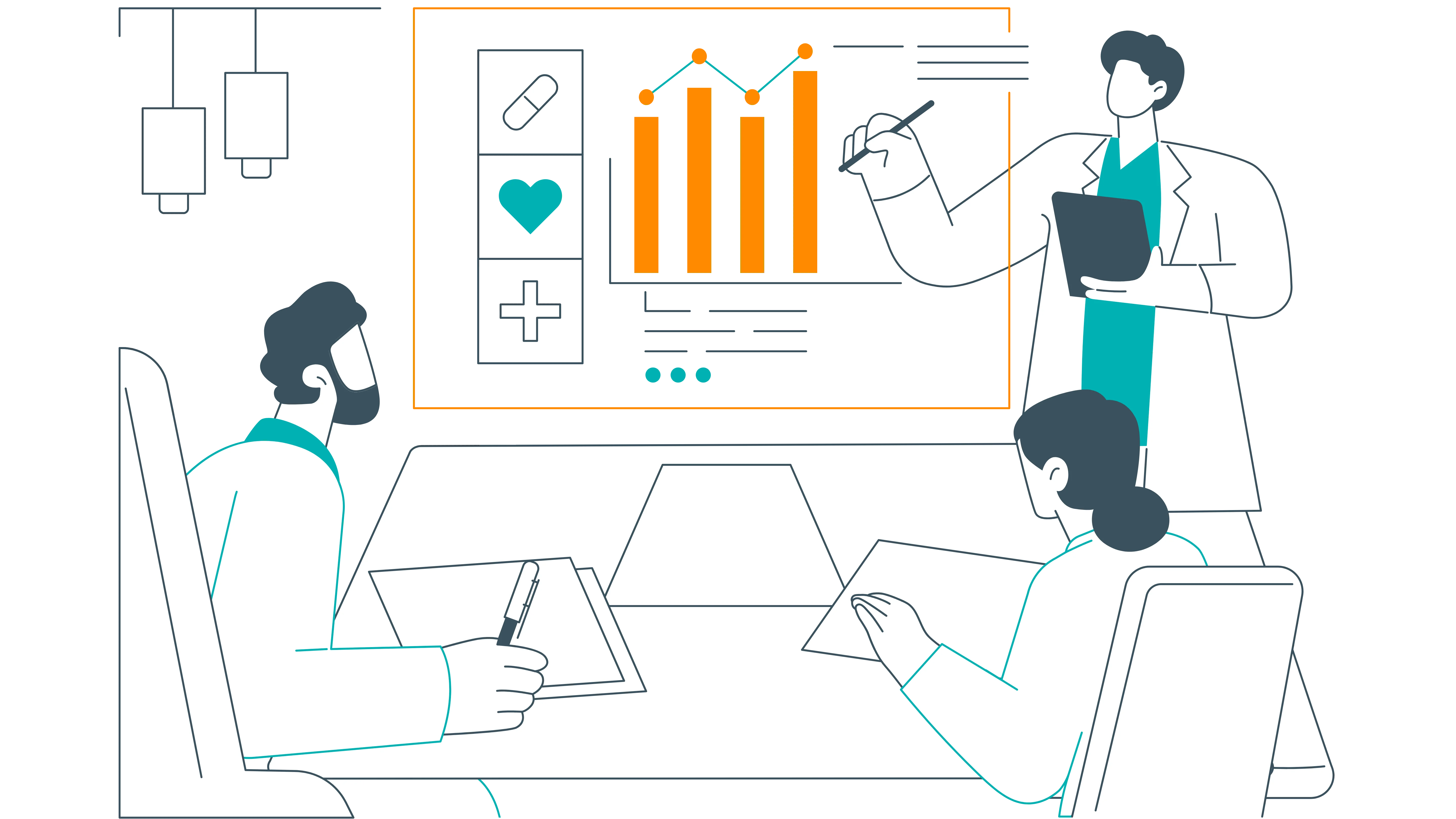 Healthcare automation illustration